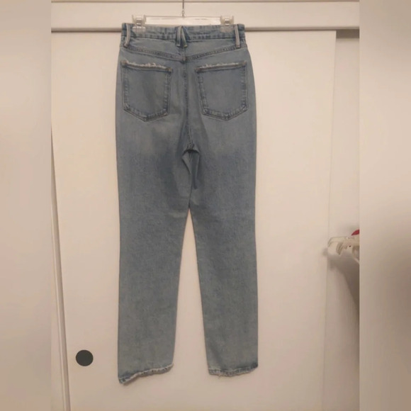 New Good American Good Boy split hem jeans size 4/27 - Picture 4 of 9